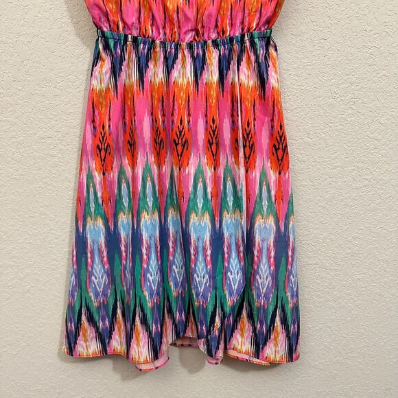 ATHLETA Martinique Dress Colorful Ikat Sleeveless Tasseled Hippie Summer - Picture 5 of 12